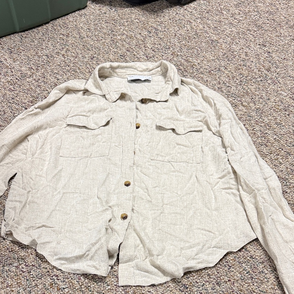 ASOS Cream Button Down Shirt